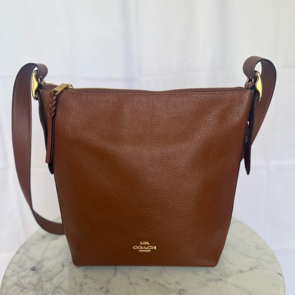 Coach Handbags - Coach Tan Leather Shoulder Bag
